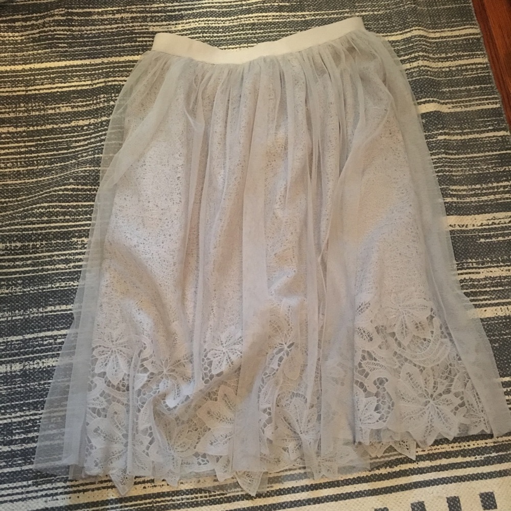 Chiffon lace skirt
